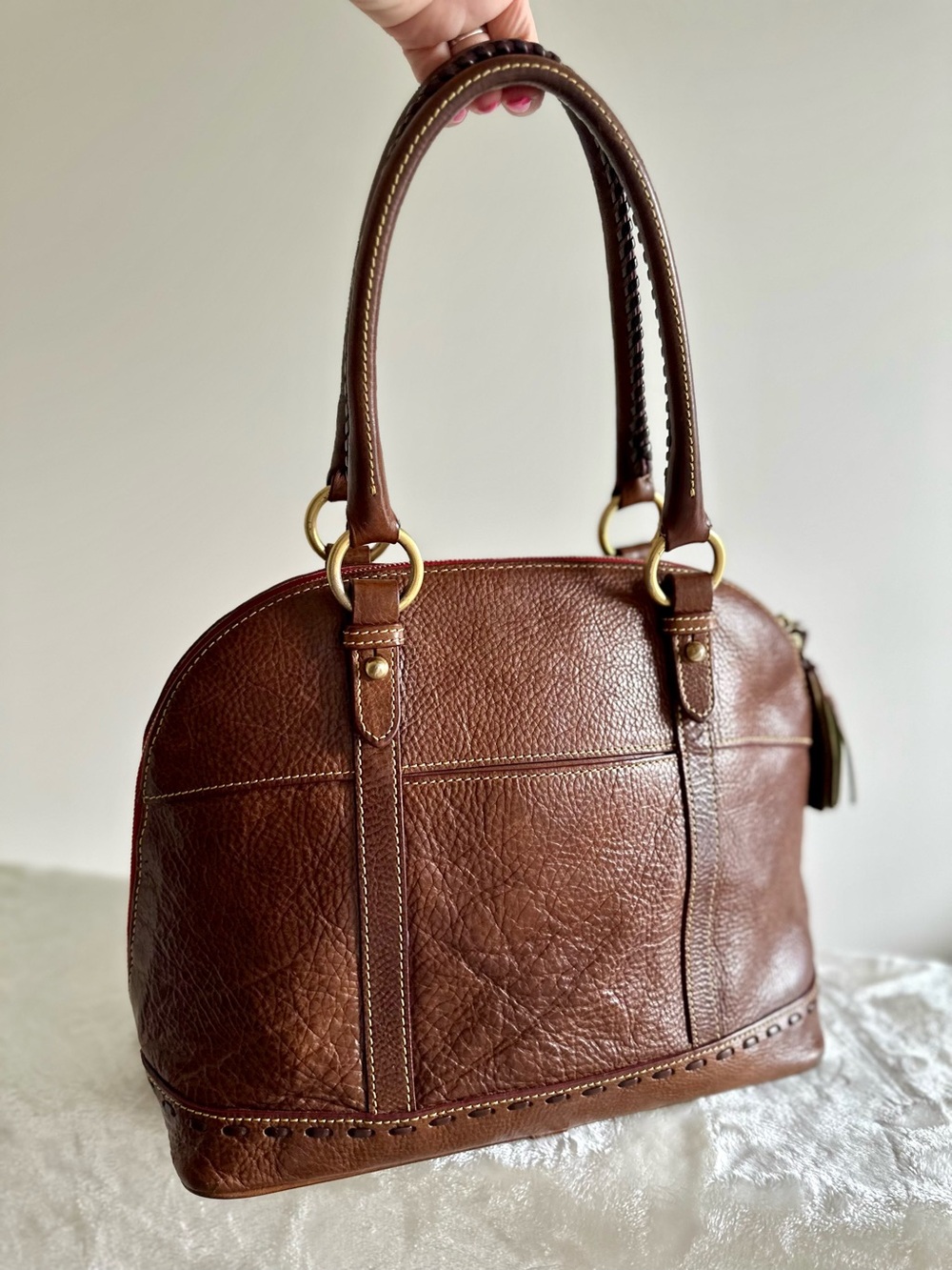 Dooney & Bourke Florentine Domed Front Pocket Shoulder Bag - Picture 6 of 15